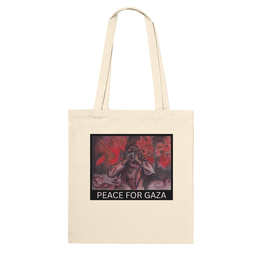 Our eco-conscious shopping bags which support humanitatian aid in Gaza!